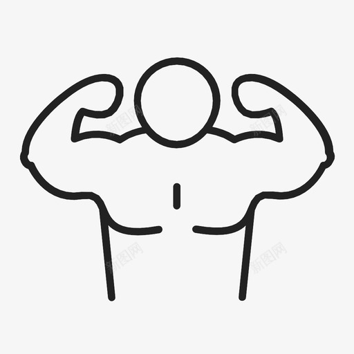 健美运动肌肉男图标svg_新图网 https://ixintu.com 举重 健美 健身房 强壮 强壮肌肉男 群众 肌肉男 运动 运动员 重量级