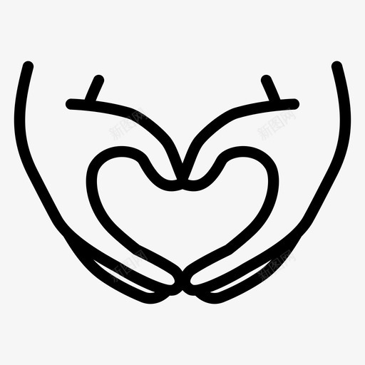 心之手情人节在一起图标svg_新图网 https://ixintu.com 在一起 心之手 情人节 情侣 意义 手势 朋友 爱 视觉
