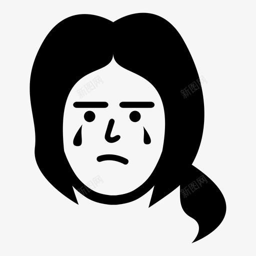 哭泣女人视图图标svg_新图网 https://ixintu.com 信息 凯利 十二生肖 哭泣 女人 情绪 文档 点击 脸 表情 视图