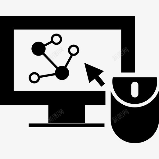 计算机分析科学图标svg_新图网 https://ixintu.com 科学图标 计算机分析