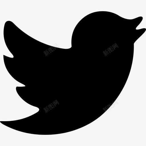 Twitter黑色形状社交酷图标svg_新图网 https://ixintu.com Twitter黑色形状 社交 酷图标