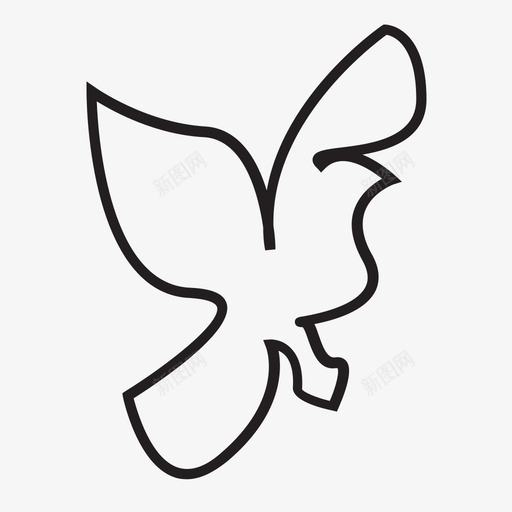 鸽子超现实主义图标svg_新图网 https://ixintu.com 超现实主义 鸽子