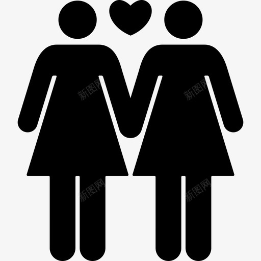 一对姐妹彼此相爱人们家庭偶像图标svg_新图网 https://ixintu.com 一对姐妹彼此相爱 人们 家庭偶像