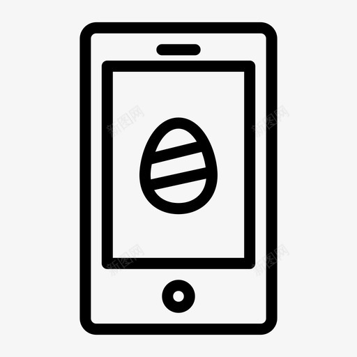 复活节短信发送手机图标svg_新图网 https://ixintu.com 发送 复活节短信 彩蛋 手机 智能手机 爱情 短信 节日 问候