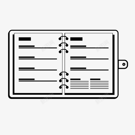 组织者日历日期簿图标svg_新图网 https://ixintu.com 周 日历 日期簿 日计划 机器 笔记本 组织者 马达