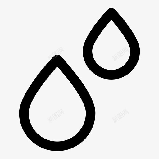 滴液雨图标svg_新图网 https://ixintu.com 亚麻布 水 汗 液 滴 雨