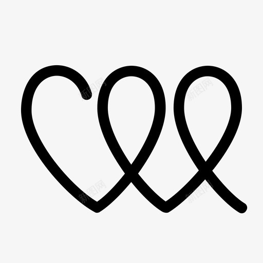心永远环心婚礼图标svg_新图网 https://ixintu.com 卷发 在一起 婚礼 心心相连 心永远 情人节 情感 漩涡 爱 环心