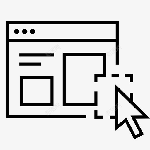 网页模型网页制作图标svg_新图网 https://ixintu.com 网页制作 网页模型