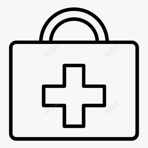 药箱标牌红十字会图标svg_新图网 https://ixintu.com 加上 另一个 多个 急救 护理 救护车 新的 标牌 疾病和药物固体 紧急护理 红十字会 药箱