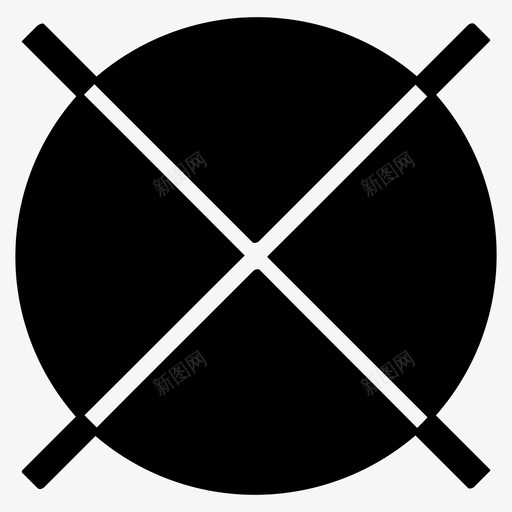 停车手绘取消和十字路口标志图标svg_新图网 https://ixintu.com 停车 手绘取消和十字路口标志