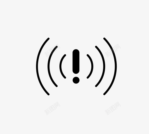 警告警报遇险信号图标svg_新图网 https://ixintu.com 信息 监听 警告 警报 通知 遇险信号 重要通告