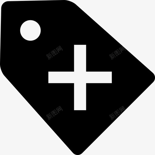额外折扣界面带有加号和基本图标的标签的商业符号svg_新图网 https://ixintu.com 额外折扣界面带有加号和基本图标的标签的商业符号