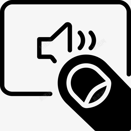 中等音量单击手势图标svg_新图网 https://ixintu.com smashicons手势实心 中等音量 单击 图像 手 手势 高