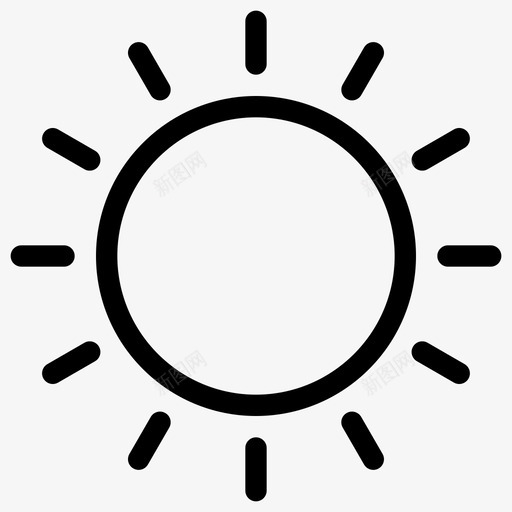 太阳可见阳光图标svg_新图网 https://ixintu.com 可见 夏季 天气 天气线图标 太阳 明亮 显示 白天 阳光 预报