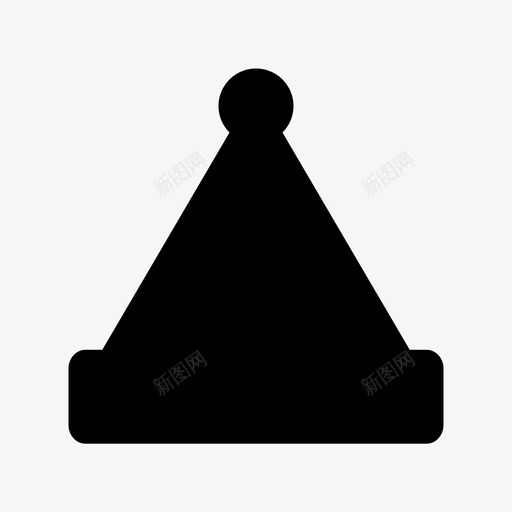 圣诞帽头套针织帽图标svg_新图网 https://ixintu.com 丝袜帽 冬季帽 冬季配件 圣诞帽 圣诞节和复活节材料设计图标 头套 白冷杉 红天鹅绒 针织帽