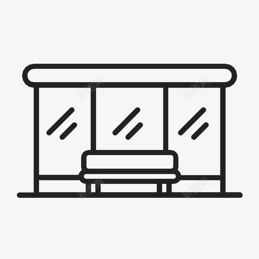 公共汽车站运输潮汐图标svg_新图网 https://ixintu.com 公共汽车站 无线 波峰 浪涌 潮汐 脉冲 运输 长凳