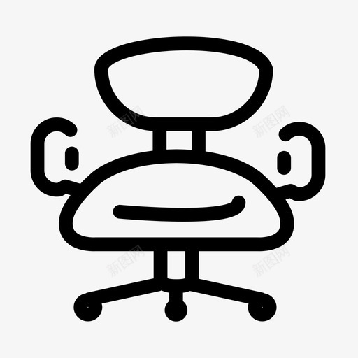 椅子员工坐图标svg_新图网 https://ixintu.com 休息 办公室 员工 商务 坐 家具 放松 椅子 腿 转椅