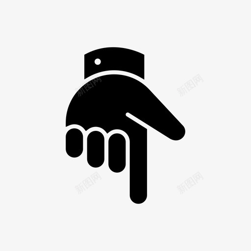 向下指减少手箭头图标svg_新图网 https://ixintu.com 下沉 下降 减少 压下 双手手势 向下 向下指 手势 手箭头 放下