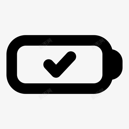 满电池电源正极图标svg_新图网 https://ixintu.com ui元素轮廓粗体 完全充电 完成 完成充电 强 正常 正极 满电池 电池 电源