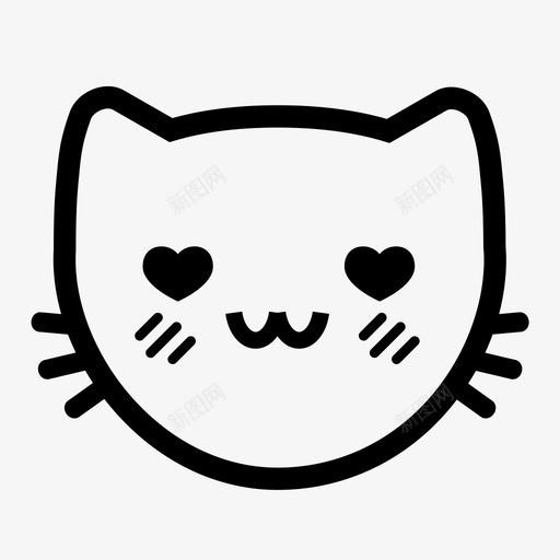 在爱派杰作图标svg_新图网 https://ixintu.com 一代 在爱 小猫表情 心 杰作 派 清洁 猫 笑脸 粘液 表情