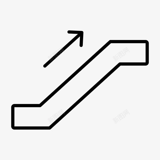 上行自动扶梯楼梯出售图标svg_新图网 https://ixintu.com 上行自动扶梯 不 出售 向上 大胆 建筑物薄 持有 楼梯 黄金