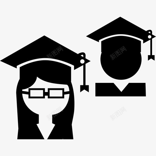 毕业生教育学术1图标svg_新图网 https://ixintu.com 学术1 教育 毕业生