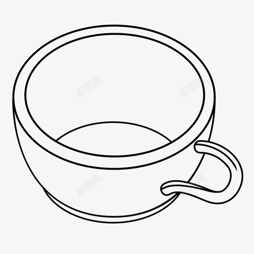 茶杯展示品材料图标svg_新图网 https://ixintu.com 厨房 咖啡 展示品 材料 物品 茶杯 陶器