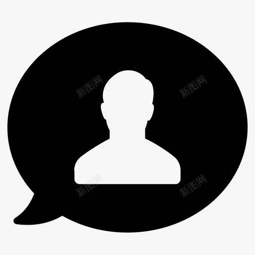 聊天交流对话图标svg_新图网 https://ixintu.com 交流 信息 对话 朋友 用户 符号第4卷 聊天 语音 谈话 通信