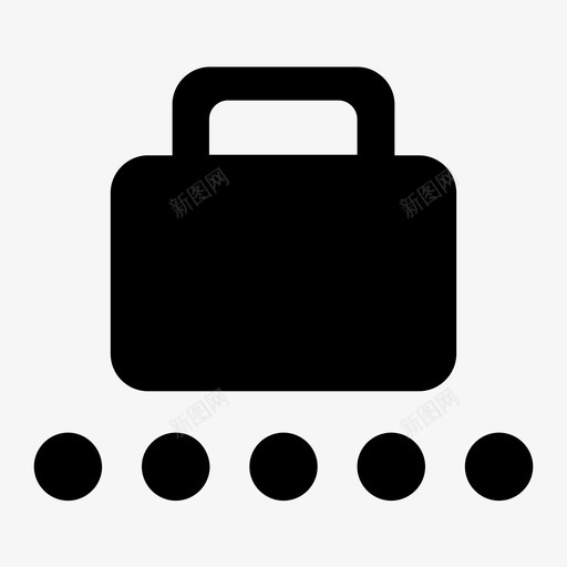 行李传送带行李箱物品图标svg_新图网 https://ixintu.com 公文包 旅行 材料 物品 行李传送带 行李箱