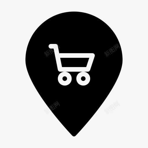 购物车房间房地产图标svg_新图网 https://ixintu.com 位置 商店 地图 安置 房地产 房间 生活 设施 购物车 采购