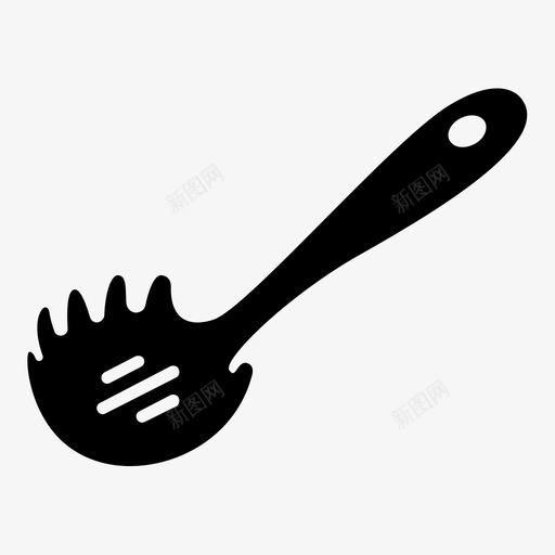 开槽勺勺子出售图标svg_新图网 https://ixintu.com 不 保持 出售 勺子 厨房 厨房用具ii 器具 开槽勺 服务器 粗体 面条 黄金