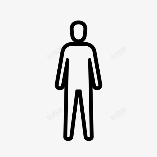 男性正面人类图标svg_新图网 https://ixintu.com 个人 人类 单身 正面 男性 站立