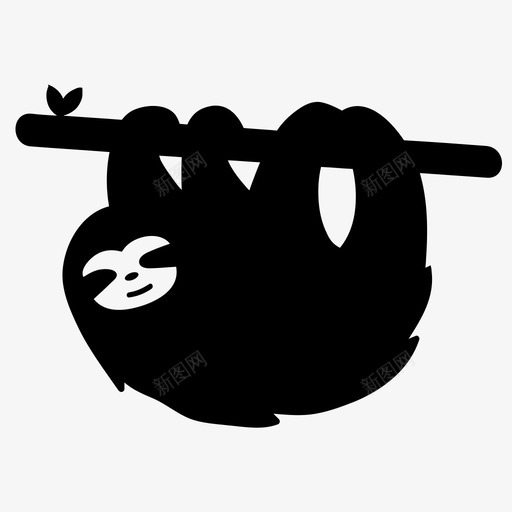 懒惰夜间食虫熊爬树者图标svg_新图网 https://ixintu.com 全身毛发 吊 夜间食虫熊 懒 懒惰 树上的熊 森林动物 爬树者 睡觉