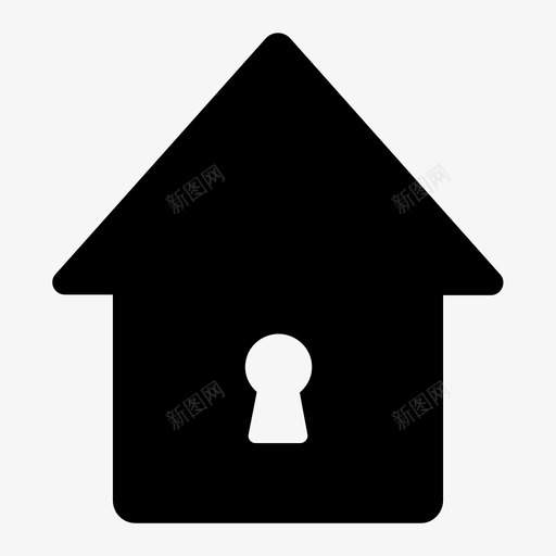 房子安全屋隐私图标svg_新图网 https://ixintu.com 上锁 住宅 住所 土地 安全 安全屋 房子 所有权 符号第二卷 隐私