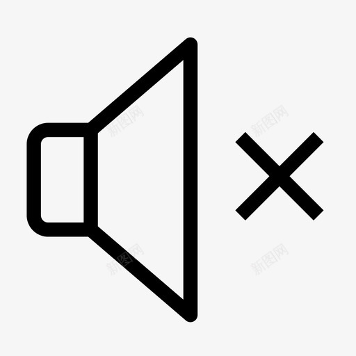 扬声器音量扬声器静音图标svg_新图网 https://ixintu.com 96x96像素完美瘦用户界面 中断 取消 响度 应用程序接口48x48 扬声器 扬声器音量 静音