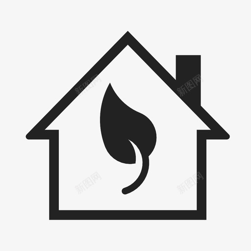 生态屋绿色未来图标svg_新图网 https://ixintu.com 未来 清洁 环境 生态 生态屋 绿色 能源 高效