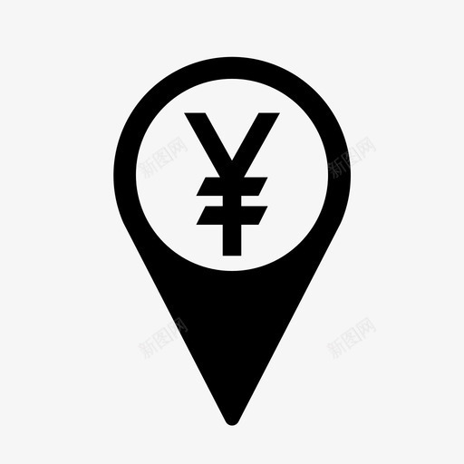日元地图标记粘胶svg_新图网 https://ixintu.com 地图指针标记图标 地图标记 放大 日元 日本中国 服装 汇率 清洁 烘干 粘胶 货币兑换 货币符号