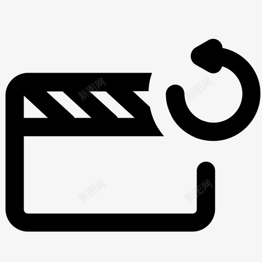 媒体重播视图视频图标svg_新图网 https://ixintu.com 再次观看 媒体重播 开始 循环 文件 结束 行图标 视图 视频 重复