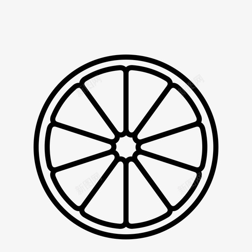 橘子片不果汁图标svg_新图网 https://ixintu.com 不 保留 出售 果汁 柑橘 橘子片 水果 粗体 黄金