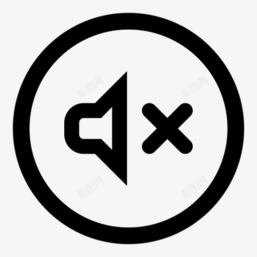 静音用户界面开始图标svg_新图网 https://ixintu.com 严肃 信息 十二生肖 图形 圆形用户界面集 声音 开始 用户界面 静音 音乐