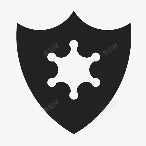 警察局盾牌警长图标svg_新图网 https://ixintu.com 保安 保护 持枪 明星 犯罪 盾牌 警察局 警长 辩护