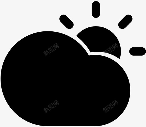 阴天太阳雾图标svg_新图网 https://ixintu.com 云 天气 天气图标 太阳 朦胧 沉闷 浓密 阴天 雾 黑暗