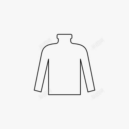 高领圆领毛衣服装图标svg_新图网 https://ixintu.com 卷领 圆领毛衣 时装 服装 服装店 注意 秀场单品 衬衫 设计 高领
