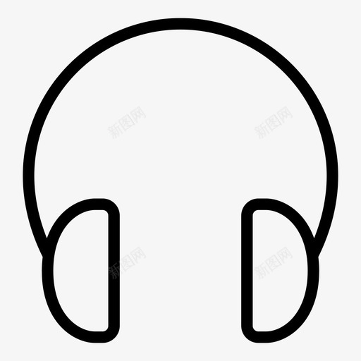 耳机播放器个人图标svg_新图网 https://ixintu.com 个人 听力 声音 小工具 播放器 耳机 薄型用户界面 音乐