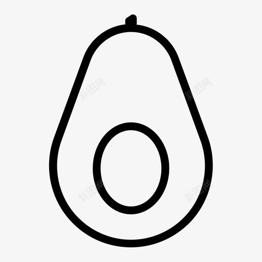 鳄梨水果天然图标svg_新图网 https://ixintu.com 天然 新鲜水果蔬菜 果肉 水果 瓜果 甜味 种子 素食 蔬菜 鳄梨