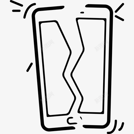 破碎的手机分为两部分工具和器具电话套图标svg_新图网 https://ixintu.com 工具和器具 电话套 破碎的手机分为两部分