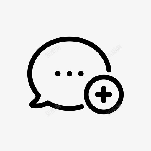新消息添加聊天图标svg_新图网 https://ixintu.com plus 好友 小提纲 文本 新消息 添加 短信 移动 聊天 通话