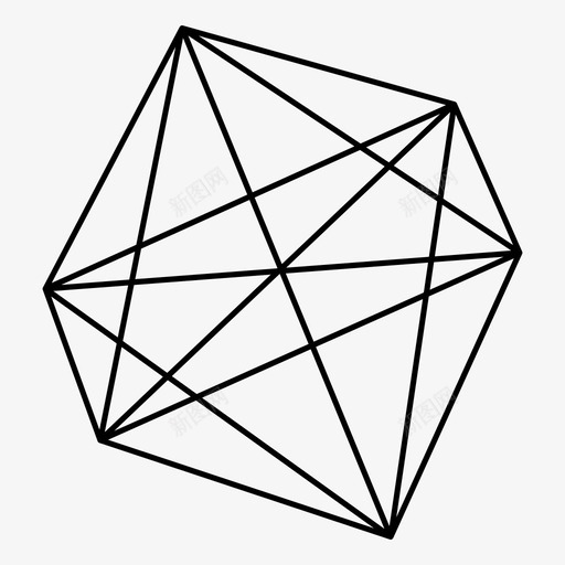 顶点图形形状多面体图标svg_新图网 https://ixintu.com 三维 体积 几何体 多面体 形状 数学 显示 构建 直线 顶点图形