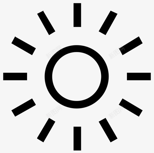 太阳光线不图标svg_新图网 https://ixintu.com 不 保持 光 光线 发光 售出 太阳 白天 粗体 线条图标 金色