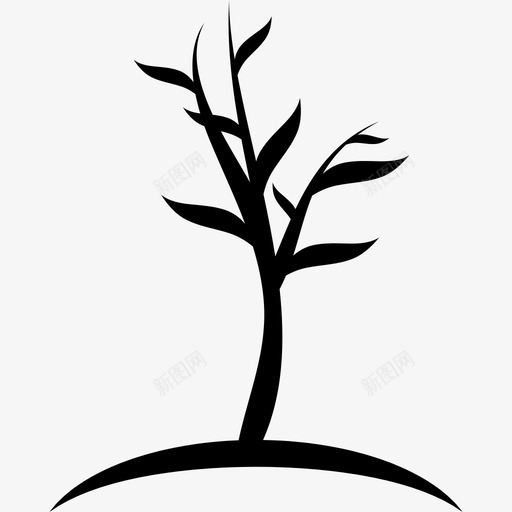 年轻的树自然树的图标svg_新图网 https://ixintu.com 年轻的树 树的图标 自然